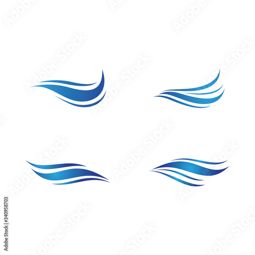 Water wave logo icon illustration