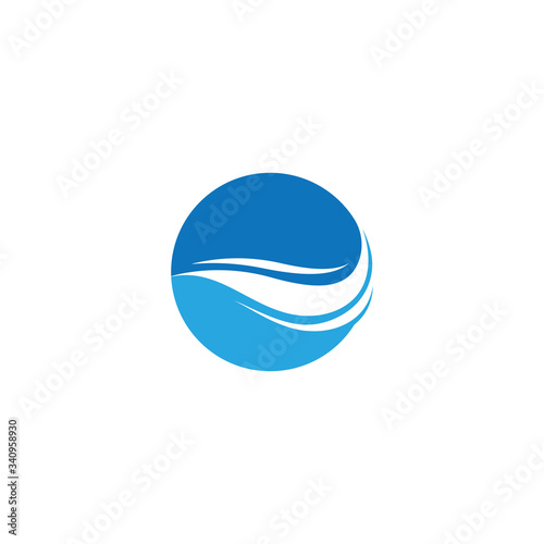 Water wave logo icon illustration