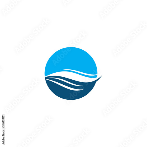 Water wave logo icon illustration