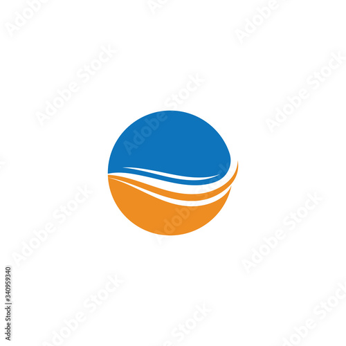 Water wave logo icon illustration