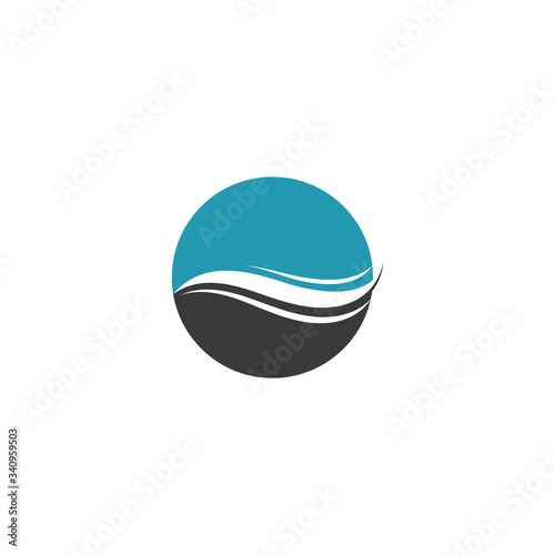 Water wave logo icon illustration