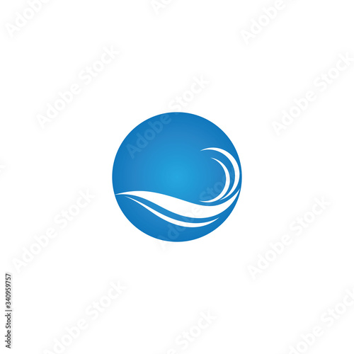 Water wave logo icon illustration