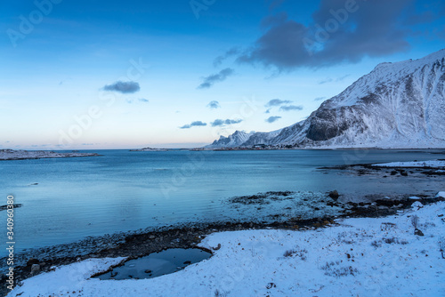 Snowcapped mountains in Norway