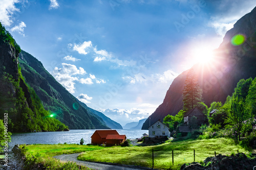Blick auf den Hylsjord in Suldal, Norwegen