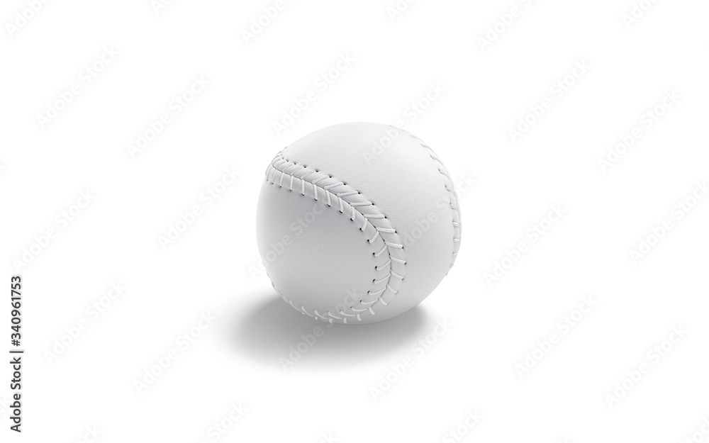 Blank white baseball ball with seam mockup, side view Blank white baseball ball with seam mockup, side view