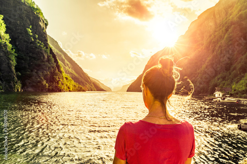 Blick auf den Hylsjord in Suldal, Norwegen