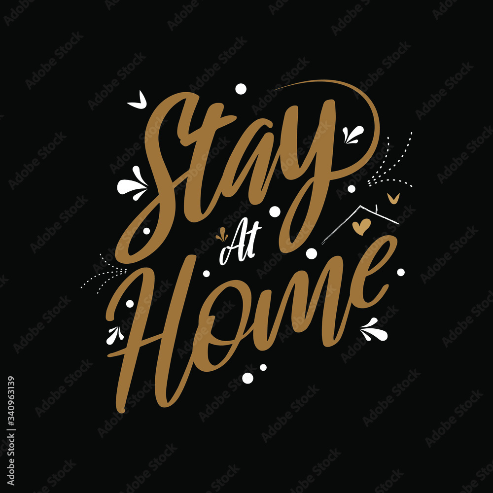 stay at home quotes social media post