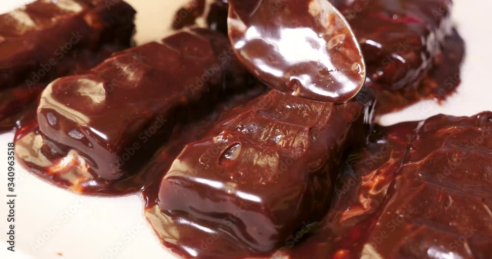 Homemade Chocolate Bars. Makes small waves of chocolate bar using a spoon Homemade Chocolate Bars. Makes small waves of chocolate bar using a spoon