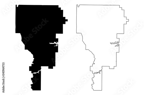 Clayton County, Georgia (U.S. county, United States of America,USA, U.S., US) map vector illustration, scribble sketch Clayton map
