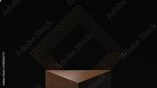 3d render ofbackground with a pedestal and a showcase, abstract minimal concept, blank space, simple clean design, minimalist mockup