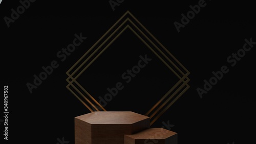 3d render ofbackground with a pedestal and a showcase, abstract minimal concept, blank space, simple clean design, minimalist mockup
