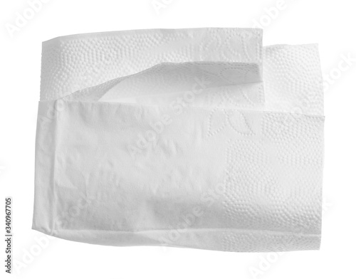 Tissue, handkerchief isolated on white background with clipping path
