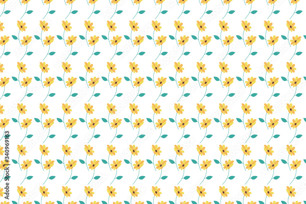 Floral repeating pattern. Summer floral background.