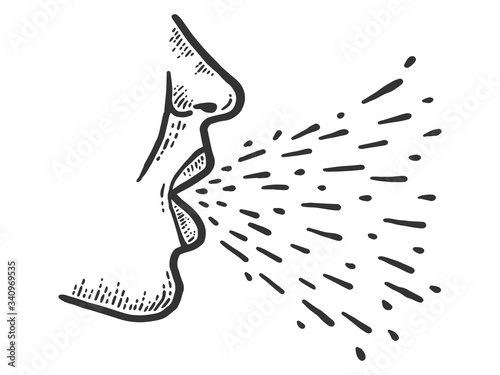 Transmission, respiratory droplet generates during cough and sneezes.