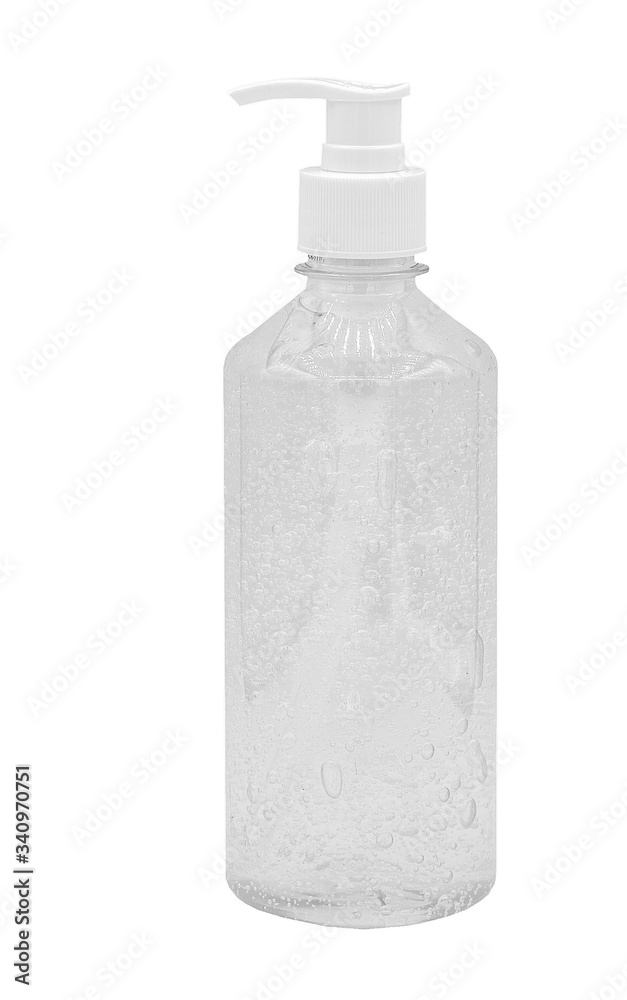 Gel bottle to wash hands on a white background
Gel bottle to wash hands on a white background