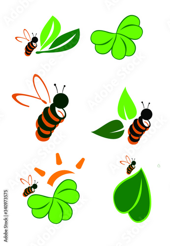 Green&Bee vector nature products © Donko