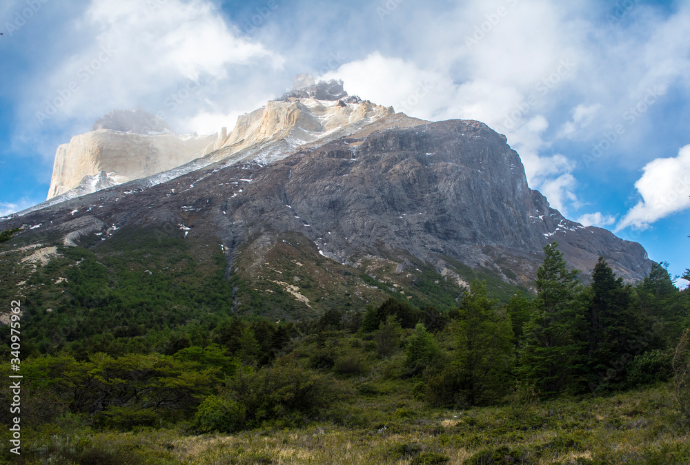 Los cuernos rock formations, close to Cuerno campsite. W trekking curcuit, Torres del Paine - Patagonia.