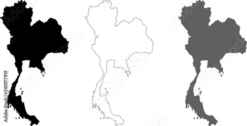 Thailand design vector map 
