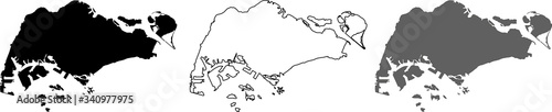 Singapore design vector map
