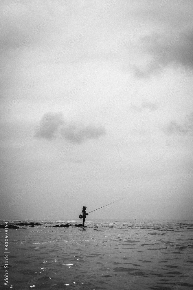 sea fishing in the morning