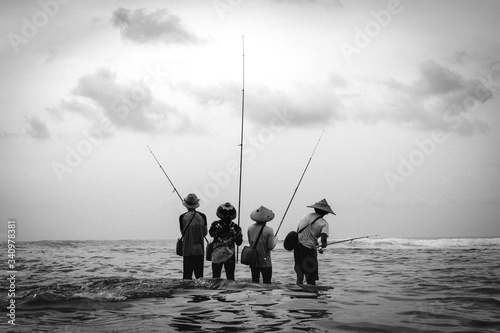 fishing in the sea