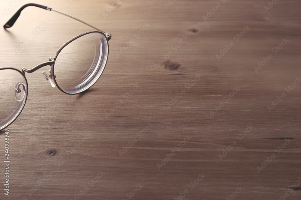 Metal Glasses on a Wood Background Metal Glasses on a Wood Background