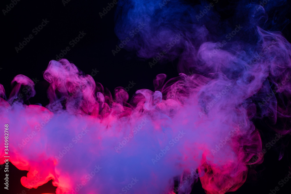 Smoke. Cloud of vapor. Dark blue background Smoke. Cloud of vapor. Dark blue background