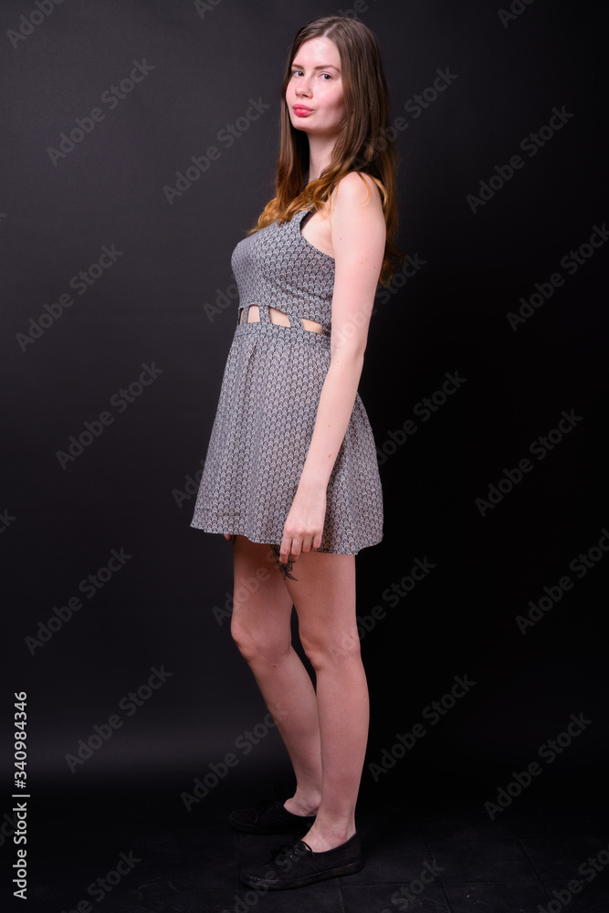 Full body shot of young beautiful Scandinavian woman Full body shot of young beautiful Scandinavian woman