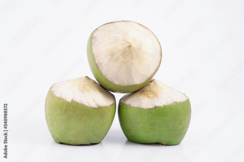 Group of coconut isolated on white
