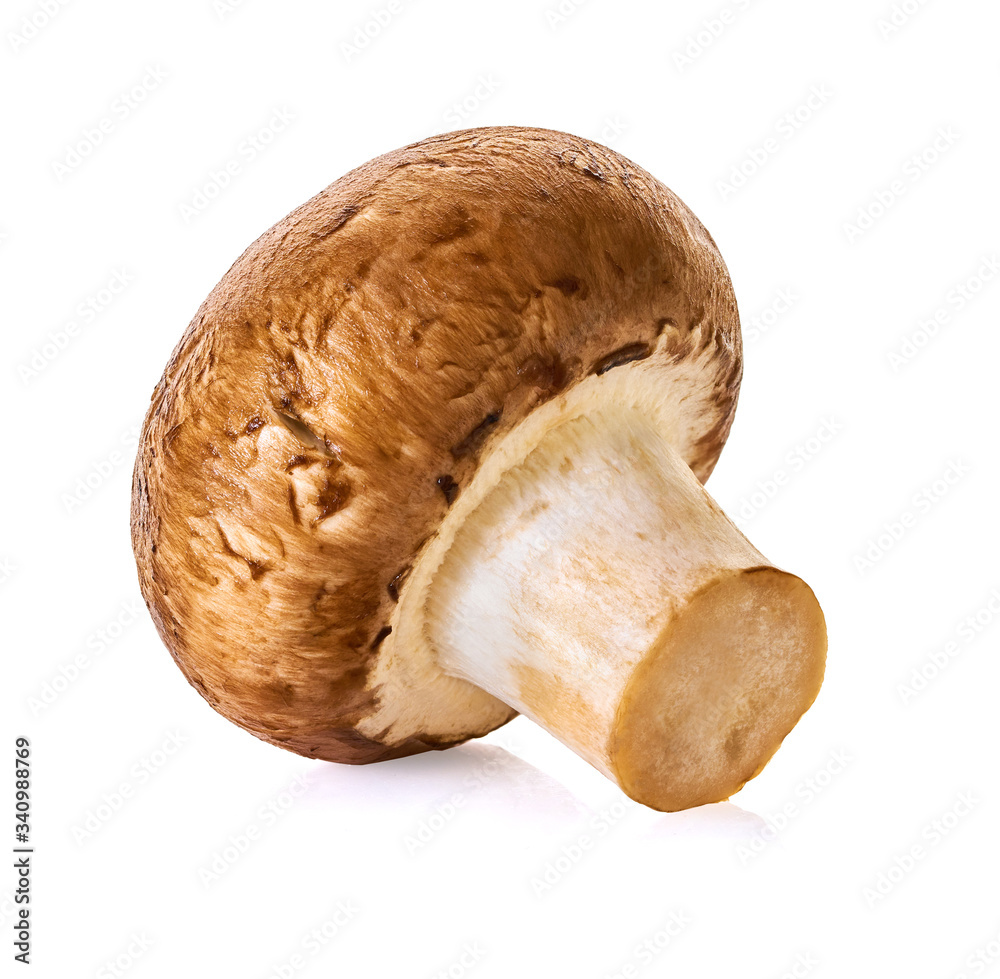 Champignon mushrooms on a white isolated background Champignon mushrooms on a white isolated background