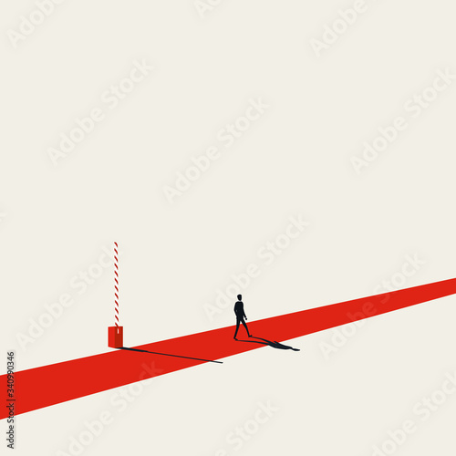 Business reopen, economy restart vector concept after restrictions and lockdown over coronavirus.