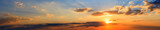 Summer sunset sky panorama