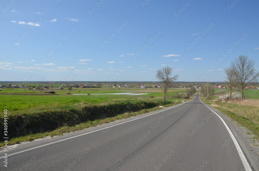 Fototapeta premium droga, autostrada, niebo, asfalt, krajobraz, podróż, horyzont, charakter, blękit, obszarów wiejskich, zieleń, kraj, opróżnić, chmura, lato, kreska, podroż, ulica, droga, pustynia, predkość, przewóz, g