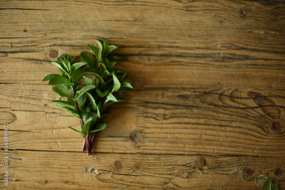 herbs on wooden background herbs on wooden background
