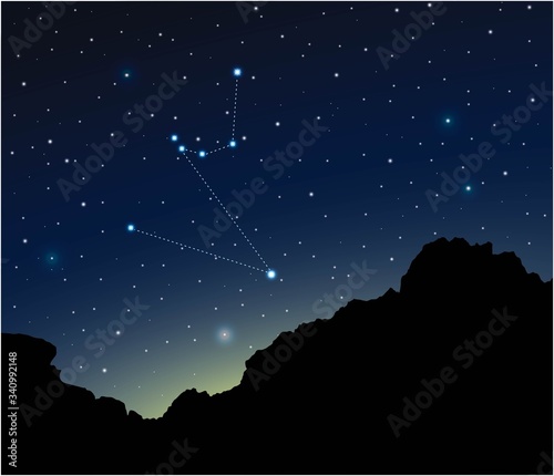 Constellation Hydrus in deep space