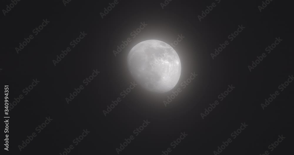 Bright Moon in Waxing Gibbous Phase Bright Moon in Waxing Gibbous Phase