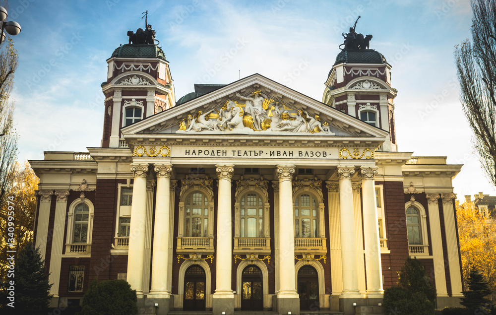 Naklejka premium View of the Ivan Vazov National Theater