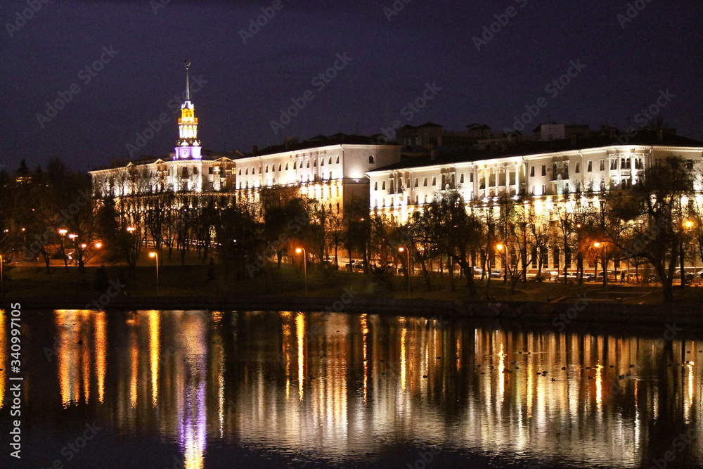 View of Kommunisticheskaya street from the bridge on Independence Avenue in Minsk