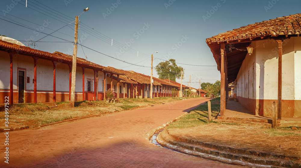 Street in the village Concepcion, jesuit missions in the Chiquitos region, Bolivia Street in the village Concepcion, jesuit missions in the Chiquitos region, Bolivia