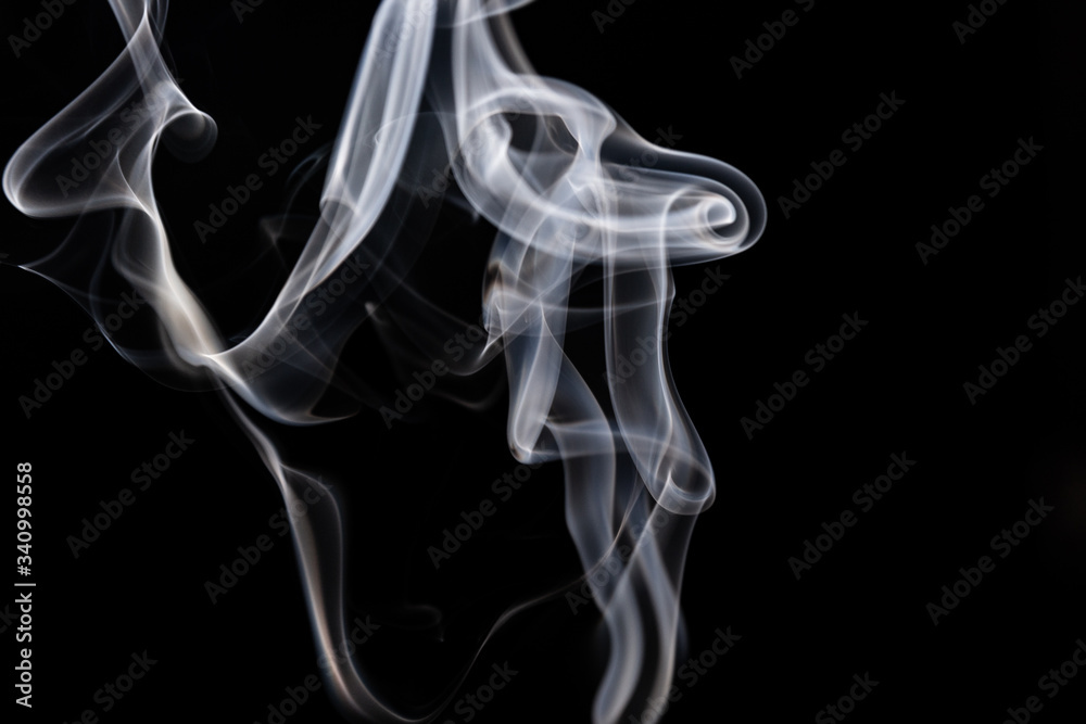 Smoke texture on black background