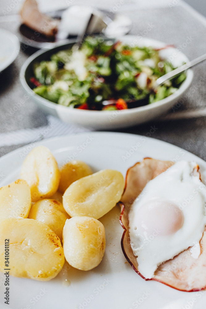 Potatoes and eggs Potatoes and eggs