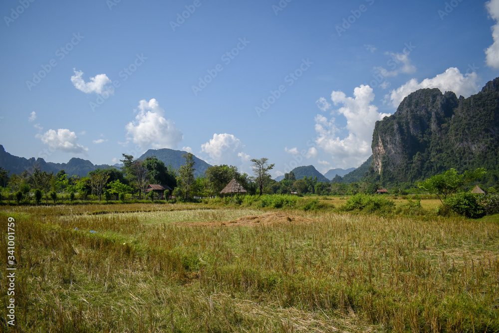 vang vieng landscape in laos