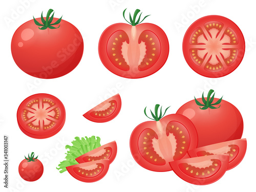 トマトのイラスト素材セット