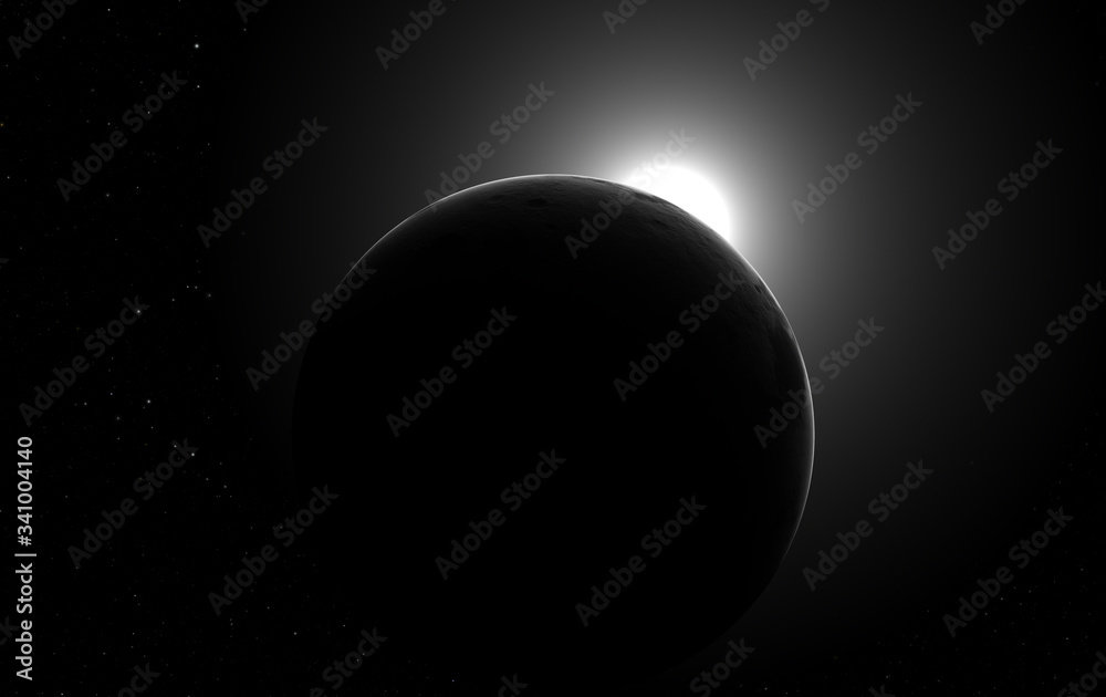 Obraz premium moon with sunset