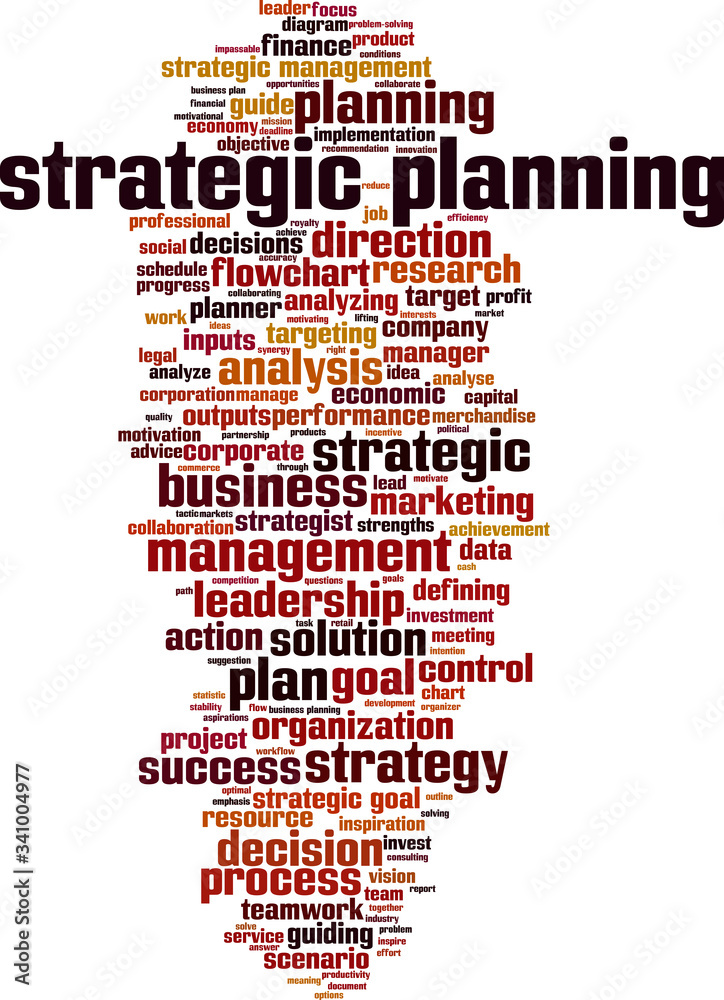 Obraz premium Strategic planning word cloud
