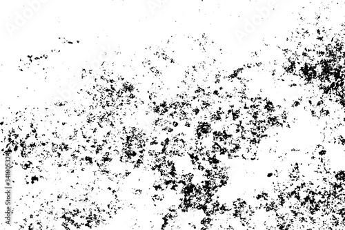 Distressed overlay texture of rough surface, cracked concrete, stone and asphalt. Grunge background. One color graphic resource.