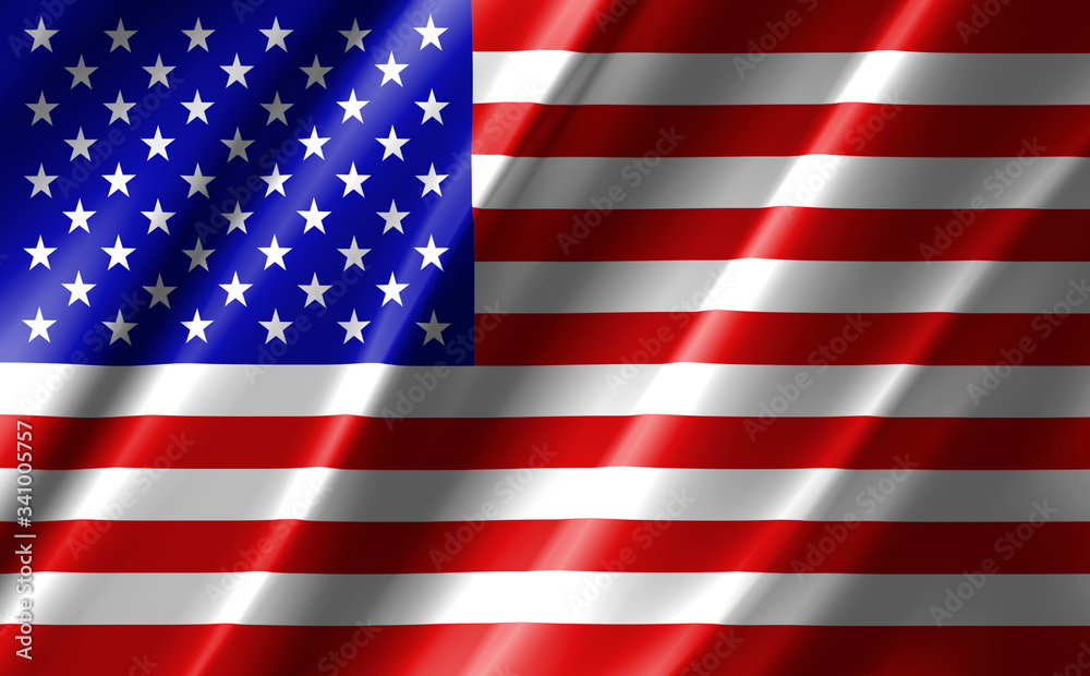 Image of a waving american flag. Image of a waving american flag.