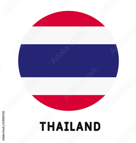 Thailand Flag Round Circle Vector