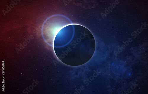 Solar Eclipse and nebula.