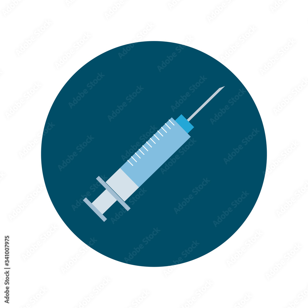 injection syringe block and flat style icon injection syringe block and flat style icon
